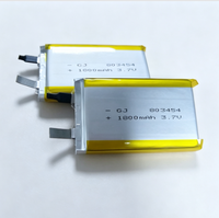 Baterai Semi-Solid State 803454 1800mAh dengan Katoda LiNiMnCoO2 500 Siklus untuk Penerangan LED dan Elektronik Konsumen