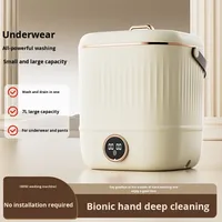 Petite machine à laver automatique mini turbo intégrée pour sous-vêtements, pantalons, chaussettes et serviettes, idéale pour les dortoirs