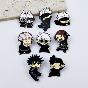 Porte-clés transfrontalier de dessin animé <span class=keywords><strong>japonais</strong></span> avec personnages de manga 'Jujutsu Kaisen', adorable badge en alliage de zinc - Product Image 3