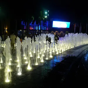 Fuente de agua decorativa redonda rectangular, forma ovalada personalizada, con baile, PLC, fácil instalación