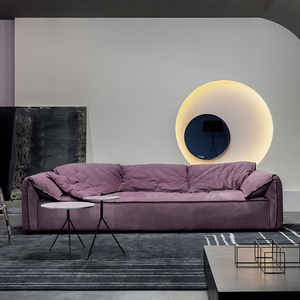 Sofá Seccional Reclinable de Tres Plazas BAXTERR Inspirado en Casablanca, Cuero Genuino para Sala de Estar Moderna y Villa - Product Image 1