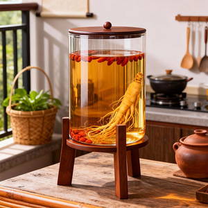 Estante para botellas de vino de madera maciza con base redonda para bodegas, opciones en haya y roble - Product Image 2