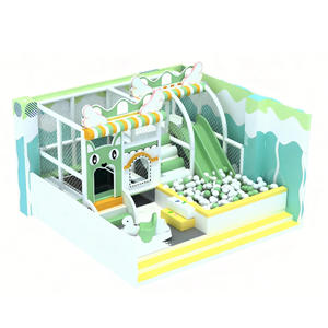 Kinderpretpark Boomhut Natuurthema Indoor Speeltuin met Glijbanen Speeltoestellen voor Kinderclub Speelcafé - Product Image 1