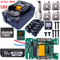 Kit de batterie MAKITA 18V 10 cellules 18650 avec affichage numérique