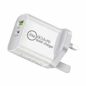 <span class=keywords><strong>Cargador</strong></span> USB con Logotipo Personalizado, Enchufe AU/UK, Adaptador de Carga Rápida PD 20W QC3.0 de <span class=keywords><strong>Doble</strong></span> Puerto 5V/3A para <span class=keywords><strong>iPhone</strong></span> 16 Tipo C QC3.0 - Product Image 3