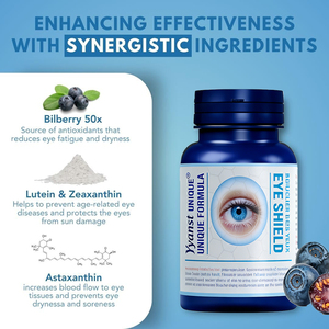 Formule de capsules Eye Shield Bilberry Lutein Zeaxanthin & Astaxanthin de haute qualité, favorise la santé oculaire et réduit la fatigue oculaire. - Product Image 2