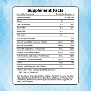Factory Dietary Fiber Gummies with B Vitamins Inulin and Chromium for Gut Health Support and Metabolism Function - Product Image 2
