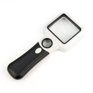 5X/45X दोहरी लेंस हाथ से आयोजित आयत आवर्धक कांच के साथ एलईडी लाइट और यूवी प्रकाश पढ़ने के लिए - Product Image 1