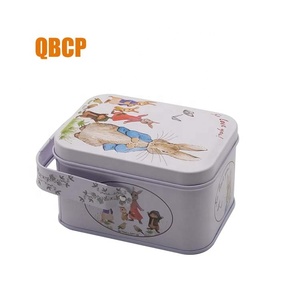 Hình chữ nhật nhỏ kẹo kim loại hộp thiếc với xử lý và nắp thả có thể tái chế để sử dụng thực phẩm - Product Image 4