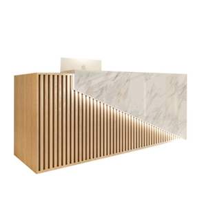 Mesin kasir Gym Salon kayu Modern untuk <span class=keywords><strong>Bar</strong></span> Penerimaan Spa Hotel furnitur bergaya untuk Salon - Product Image 1