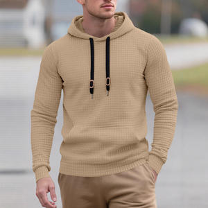 Sweat-shirt à capuche pour homme avec poche, tissu matelassé respirant, vêtements de sport décontractés, taille européenne 26 pouces - Product Image 1