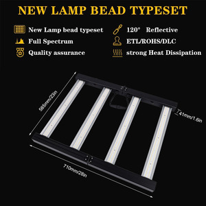 Sanyiba Bán Buôn 240W 320W 4 Thanh <span class=keywords><strong>C</strong></span>ó Thể Gập Lại <span class=keywords><strong>LED</strong></span> Nhà Máy Phát Triển Ánh Sáng Điều Khiển Quang Phổ Đầy Đủ Thương Mại <span class=keywords><strong>LED</strong></span> Phát Triển Nhôm Nở - Product Image 2