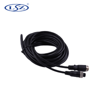 Cable de Extensión de 20M para Cámara de Seguridad CCTV de Vehículos, Cable de Monitor de Autobús con Conector de Aviación de 4 Pines
