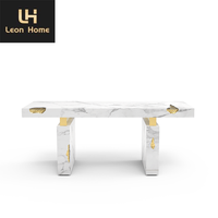 Leon Home Meubles Haute Qualité Fabrication Sur Mesure Design Minimaliste Luxe Marbre Bureau Noir