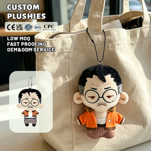 Muñeco de Peluche Personalizado de 10 cm, Personaje de Anciano Barbudo de Dibujos Animados, Llavero de Peluche, Mini Muñeco de Algodón Suave Hecho a Mano - Product Image 1