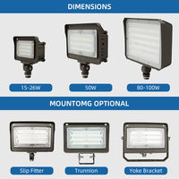 Projecteur LED extérieur étanche IP65 SMD 50W 120° avec télécommande pour jardin