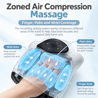 Masseur de main à compression d'air, masseur de doigts et de jointures, appareil de massage de la paume pour la relaxation musculaire et le soulagement de la douleur