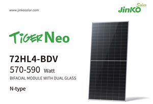 ชุดแผงโซลาร์เซลล์แบบโมโนคริสตัลไลน์ชนิด N แบบสองหน้า กระจกสองชั้น 600W-720W - Product Image 2