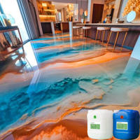 Revêtement de sol époxy auto-nivelant, peinture de sol à base d'eau haute résistance, époxy pour chambre à coucher