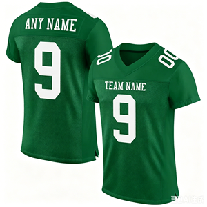 Maillots de football américain personnalisés brodés avec nom, vente en gros, 32 équipes, vert Kelly, joueur novice - Product Image 3