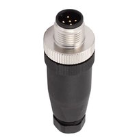 M12 5 핀 수 커넥터, 산업용 원형 커넥터 필드 어셈블리 무선 나사 인 M12 커넥터 5 핀 IP68