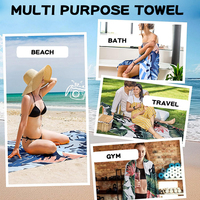 One Side Cotton One Side Polyester Blank Sublimation Print 400GSM Custom Size Hand Beach Towel