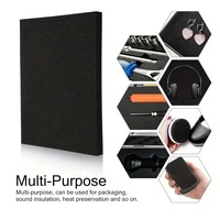 Mousses noires personnalisables pour étui à outils, matériau d'emballage protecteur, éponge antichoc découpable pour le stockage d'équipements