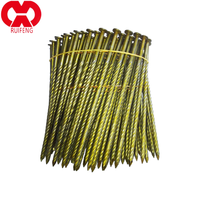 Vis à anneaux pour charpente de construction, clous en spirale en acier galvanisé, surface brillante, emballés en carton, à tige lisse, à tête bombée