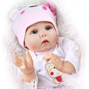 Großhandel NEU 58CM Reborn Kleinkind Baby Girl Doll Weiche kuschel ige Stoff körper lebensechte 3D-Hautfarbe mit Genesis Paint Art Doll - Product Image 5
