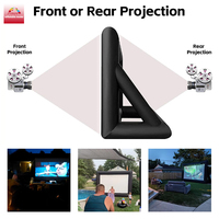 Écran de projection gonflable double face pour le camping, écran de cinéma gonflable portable personnalisé pour les carnavals et l'utilisation en extérieur
