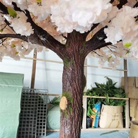 Décoration de fête de restaurant de mariage personnalisée 300 cm 10 pieds tissu de soie artificielle fleur de cerisier arbre