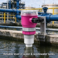 Transmetteur de niveau de liquide à ultrasons 4-20mA RS485 pour la surveillance du niveau des réservoirs de traitement de l'eau, de 5m à 40m