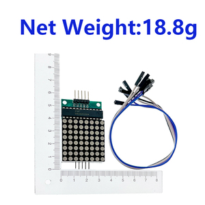 Oky3523 mới MAX7219 Dot <span class=keywords><strong>LED</strong></span> mô-đun ma trận với cáp MAX7219 Dot mô-đun ma trận màu đỏ <span class=keywords><strong>Led</strong></span> 4 in1 <span class=keywords><strong>8x8</strong></span> - Product Image 5