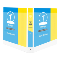 Reliure à 3 anneaux blanche de 1 pouce, reliure transparente en vrac avec anneaux en O, compatible avec les feuilles de 8,5x11 pouces, pour l'école et le bureau, fournitures pour étudiants