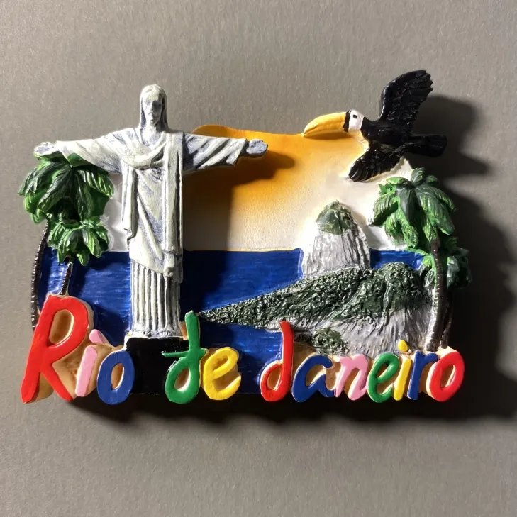 Benutzer definierte Rio de Janeiro Brasilien Tourismus American Creative 3D hand gezeichnete dekorative Geschenk Kühlschrank Magnet