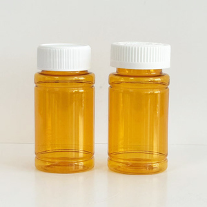 3.5 oz. Bouteille d'emballage en plastique PET transparent/jaune à large ouverture avec bouchon CRC/bouchon à vis pour gommes vitaminées pour adultes (100 <span class=keywords><strong>cc</strong></span>) - Product Image 5