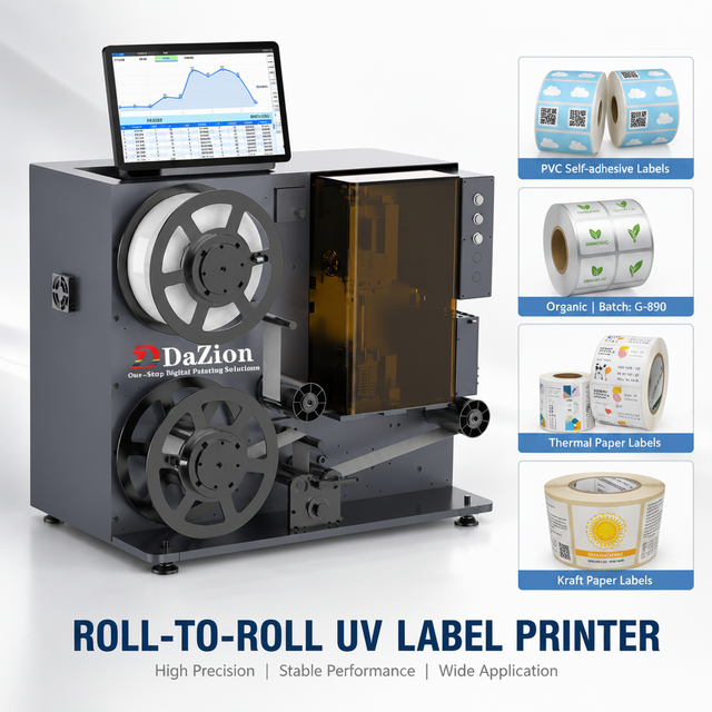 Dazion High Definition UV Sticker Printer Roll to Roll Full Color Digital Labeling Machine for High-End Luxury Goods