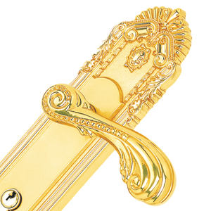 <span class=keywords><strong>Poignée</strong></span> en laiton doré de style victorien pour <span class=keywords><strong>porte</strong></span> <span class=keywords><strong>d</strong></span>'<span class=keywords><strong>entrée</strong></span> ou <span class=keywords><strong>porte</strong></span> principale de luxe dans les villas, hôtels ou appartements - Product Image 3