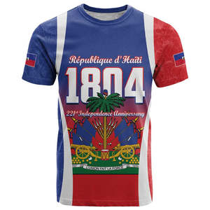 Personalized Second Empire Haiti Flag T-Shirt 1849-1859 Slim Fit Celebrate Haitian Independence Day with <strong>Pride</strong> - Product Image 2