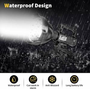 Custom Spotlight Flashlight Super Bright Long Range USB Rechargeable 8000mAh ABS Torch <b>Light</b> IPX65 Waterproof Magnetic Base 200M - Product Image 4