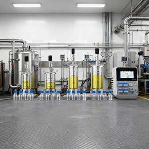 Sistema do biorreator do fermentador do laboratório com multi-navio & controle inteligente para a pesquisa microbiológica da fermentação - Product Image 2