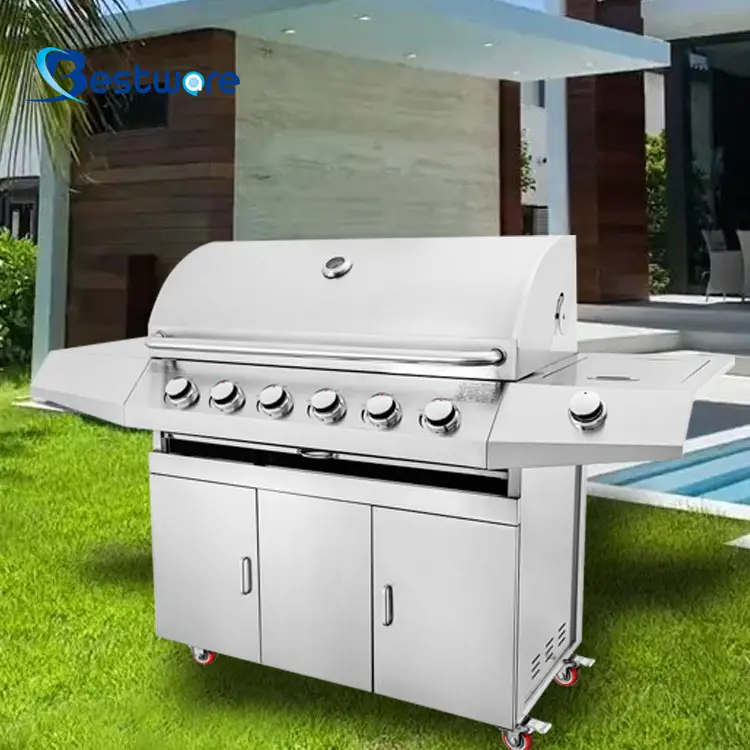 Manufacturer Stainless Steel Machine Commercial Smokeless Portable Outdoor Rotary Electric Bbq Gas Grill