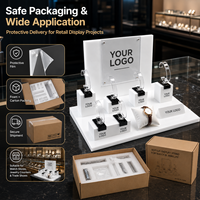 Support de présentation de montres vertical en acrylique transparent de luxe personnalisé pour les magasins de détail, vente en gros, directement de l'usine en Chine