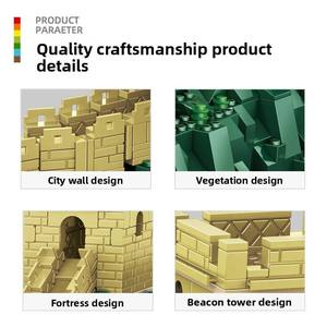 Blocs de construction éducatifs en plastique ABS de style chinois, compatibles avec les petites particules, représentant la Grande Muraille de Pékin de Badaling - Product Image 3