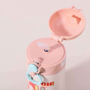 Cartoon Stainless Steel Vacuum Tumbler For Children <b>With</b> <b>Straw</b> And Lid 12-24 Hours Thermal Insulation Back To School Travel Use - Product Image 5