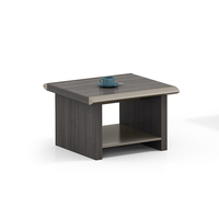 Foshan Ensemble de table à café et à thé rectangle en aluminium de luxe moderne Meubles de salon pour le bureau à domicile avec panneau en bois