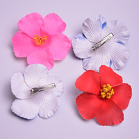 Nouvel arrivage de fleurs en mousse d'hibiscus hawaïen fleur colorée artificielle pour la décoration de tête de mariée de mariage accessoires de cheveux