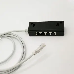 RJ45网络分路器电缆RJ45 1公转4母适配器，用于以太网Cat 5 CAT 6局域网以太网电缆