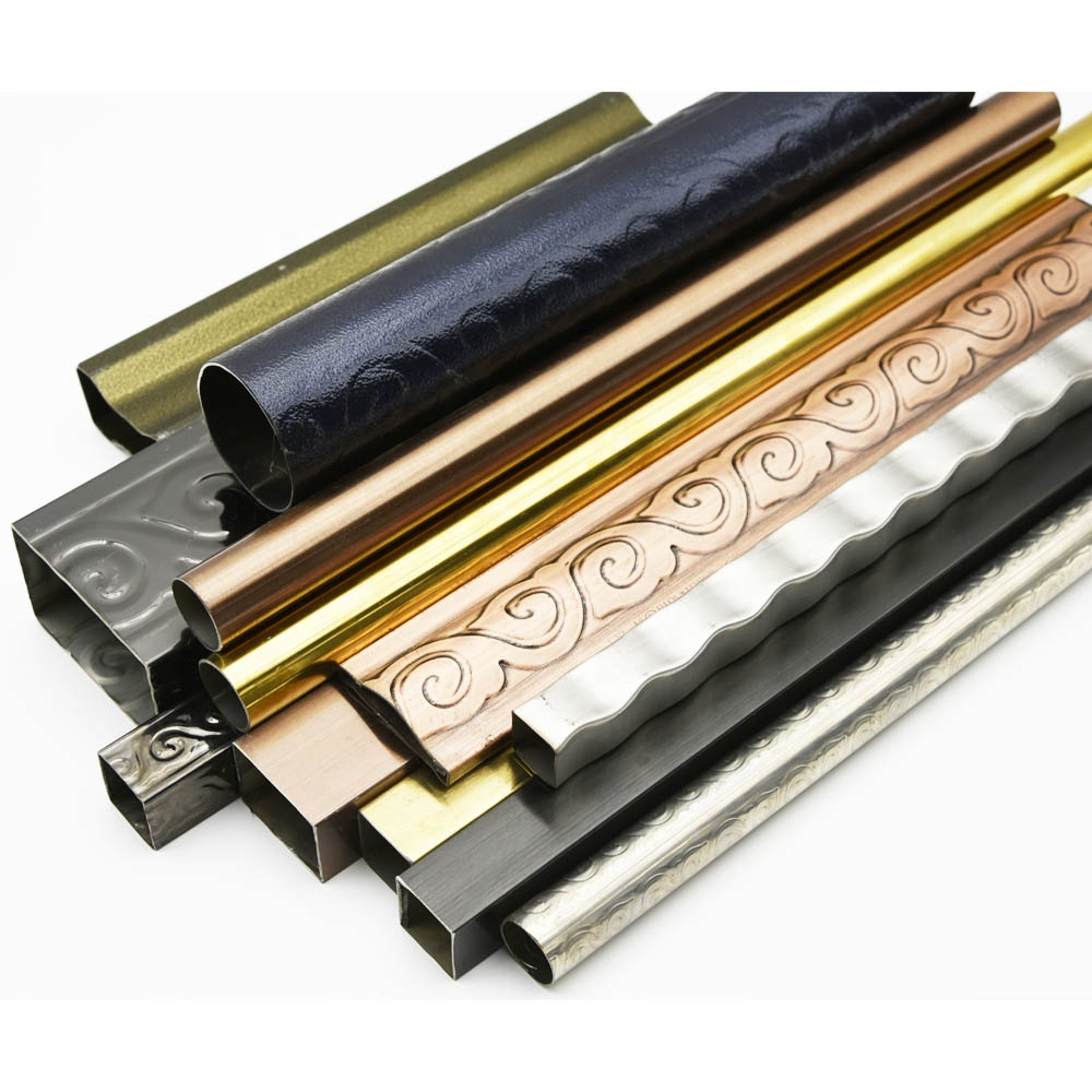 Декоративная нержавеющая сталь 201 304 316 430 Золотая круглая квадратная цветная труба/Золотая Труба