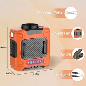 10000mAh Battery High-Speed Bladeless Cooling Fan USB Portable Wearable Waist Clip Fan Indoor Outdoor Travel Car RV - Product Image 2